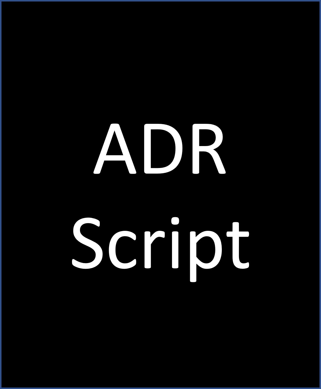 ADR Script credit